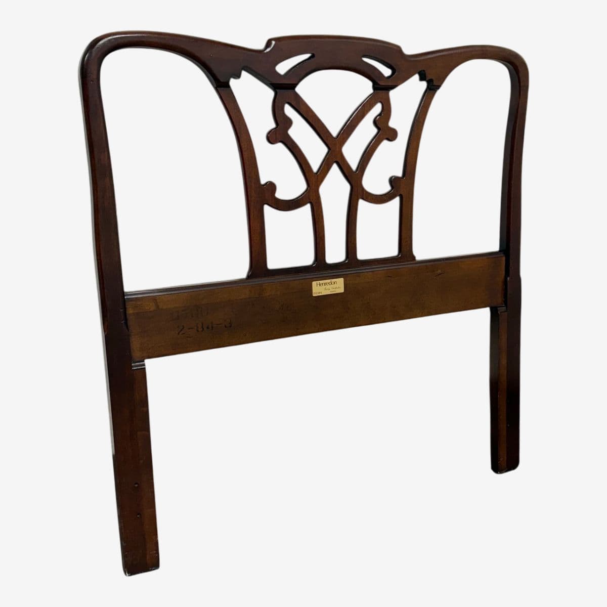 Twin Size Henredon Chippendale Mahogany Head Board - Image 1