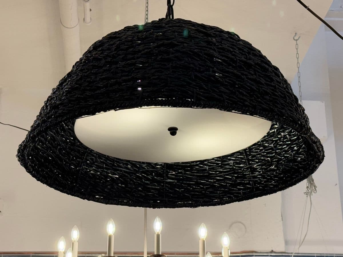 West Elm Contemporary Woven Dome Pendant Light - Thumbnail 5