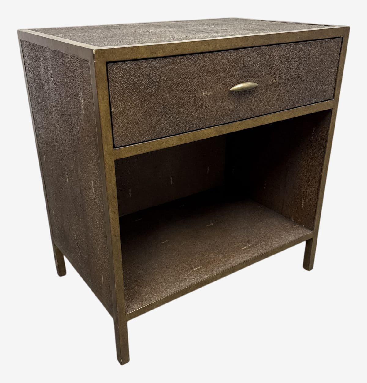Julian Chichester Gilbert Faux Shagreen Nightstand - Image 1