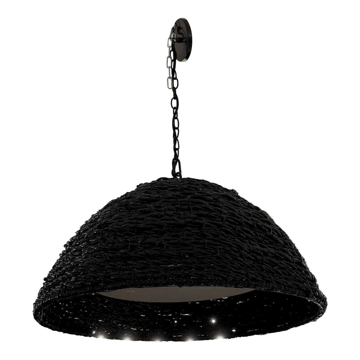 West Elm Contemporary Woven Dome Pendant Light - Thumbnail 2