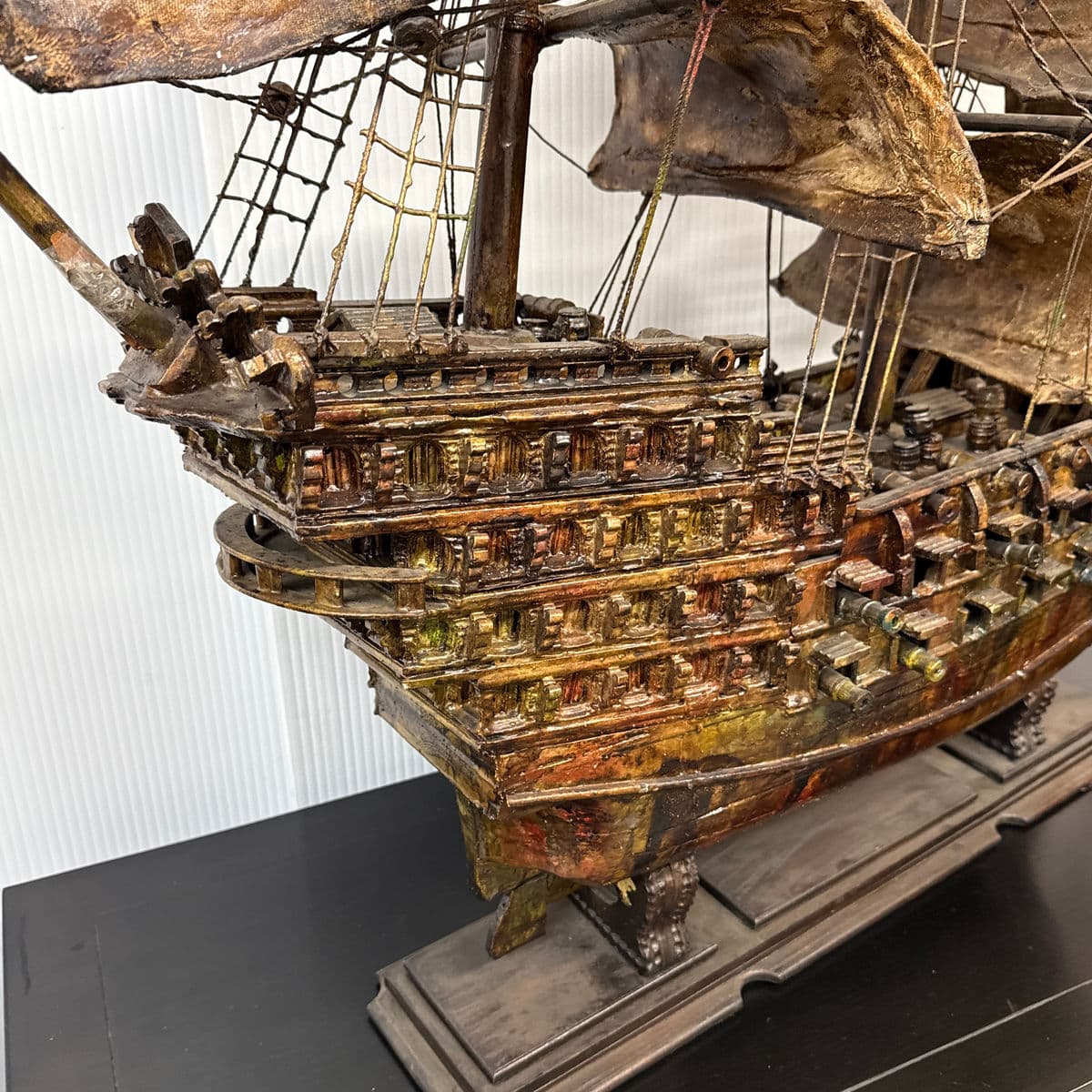 18th Century Wooden Sailing Ship Model - Thumbnail 5