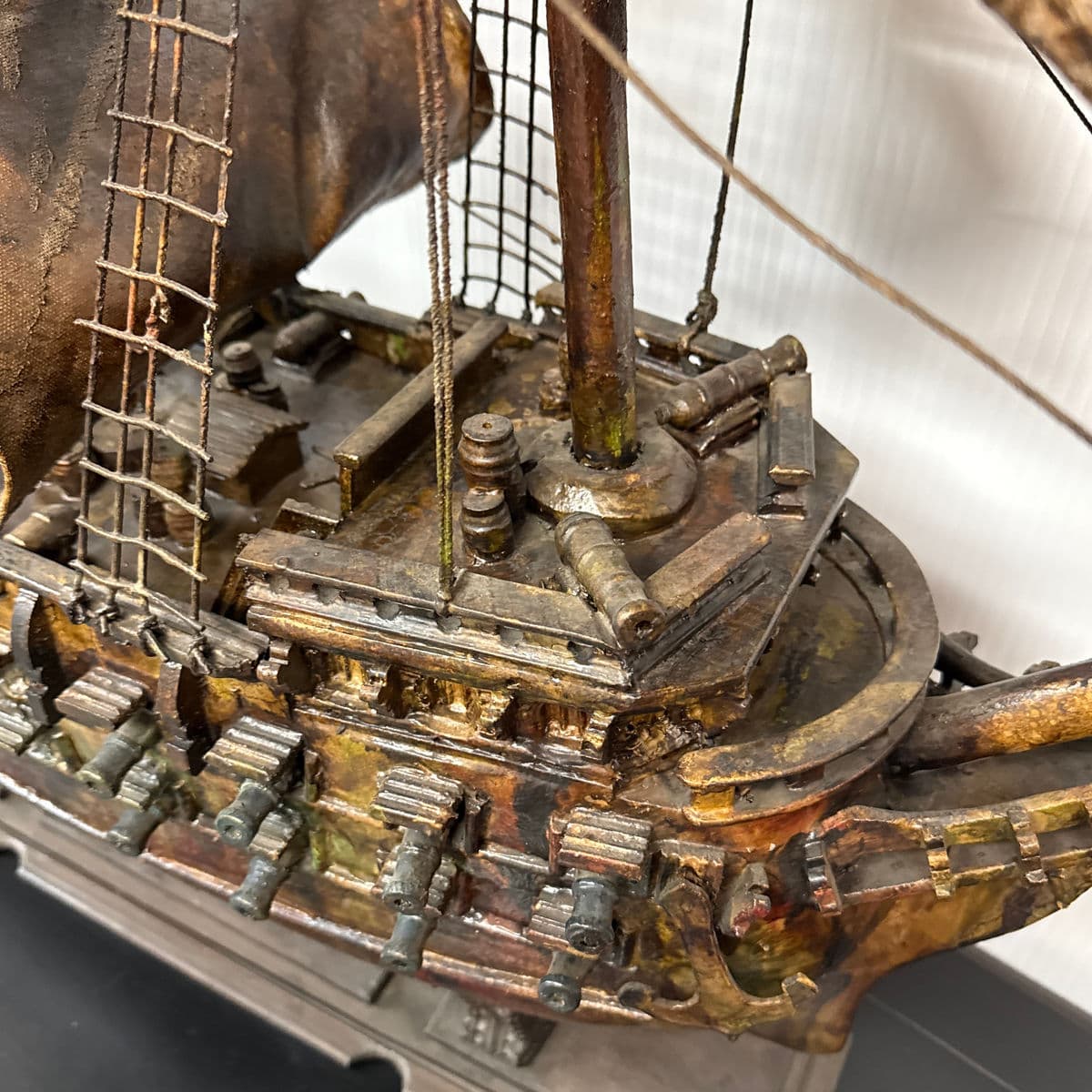 18th Century Wooden Sailing Ship Model - Thumbnail 10