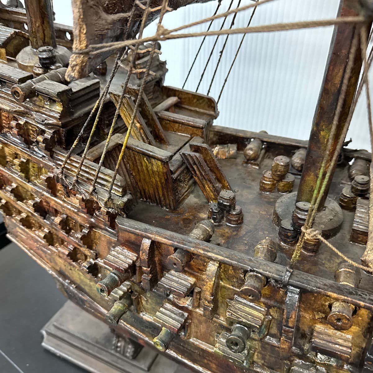 18th Century Wooden Sailing Ship Model - Thumbnail 11