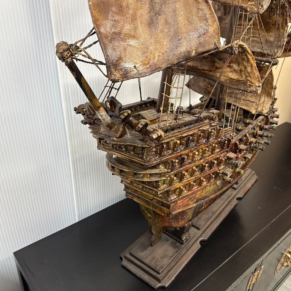 18th Century Wooden Sailing Ship Model - Thumbnail 13