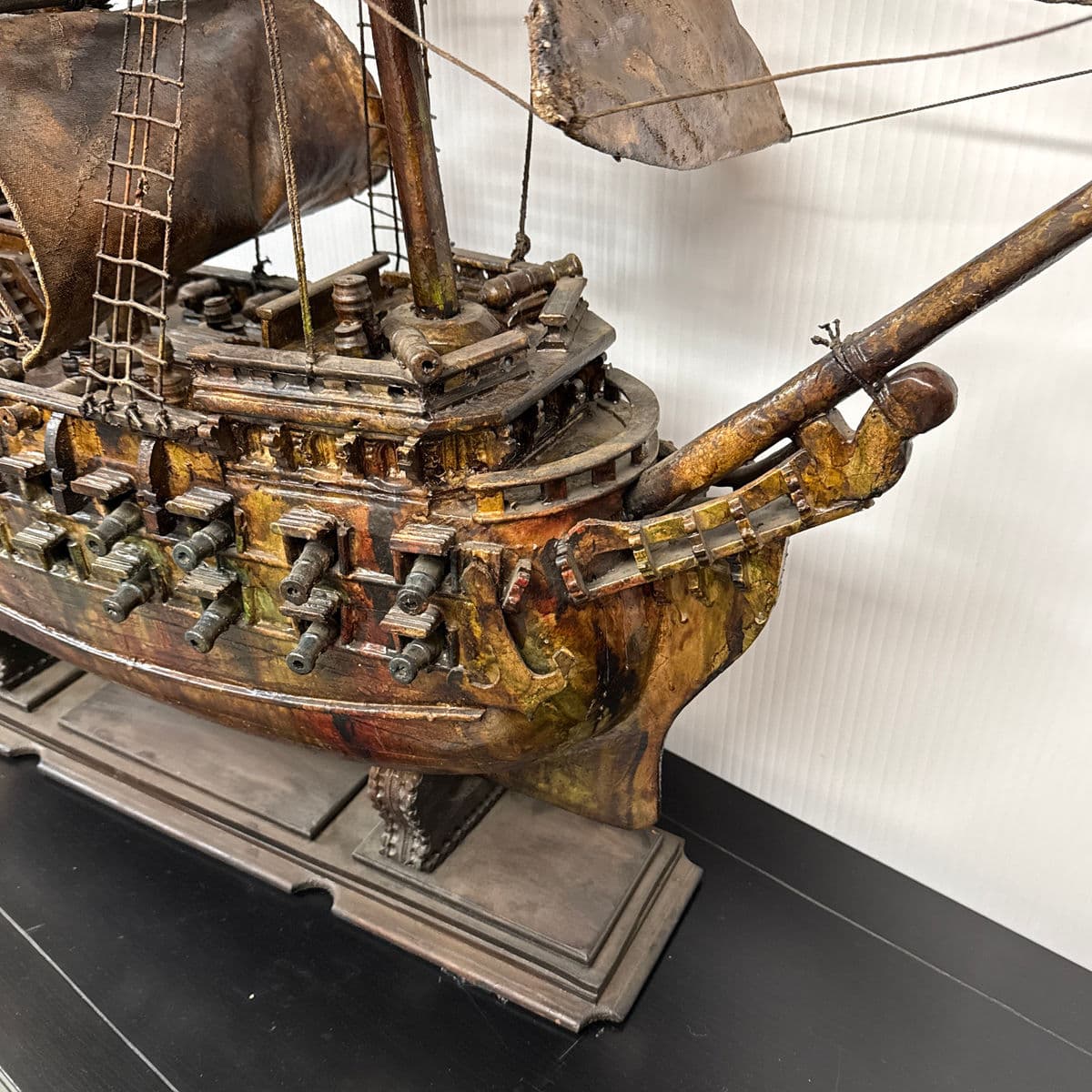 18th Century Wooden Sailing Ship Model - Thumbnail 9