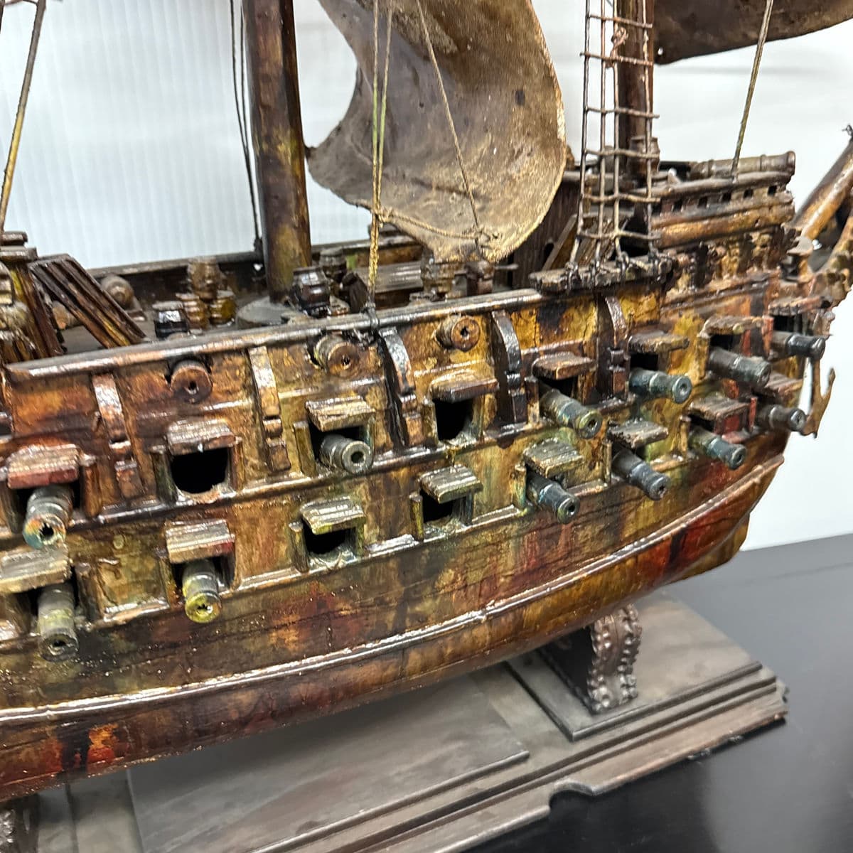 18th Century Wooden Sailing Ship Model - Thumbnail 7