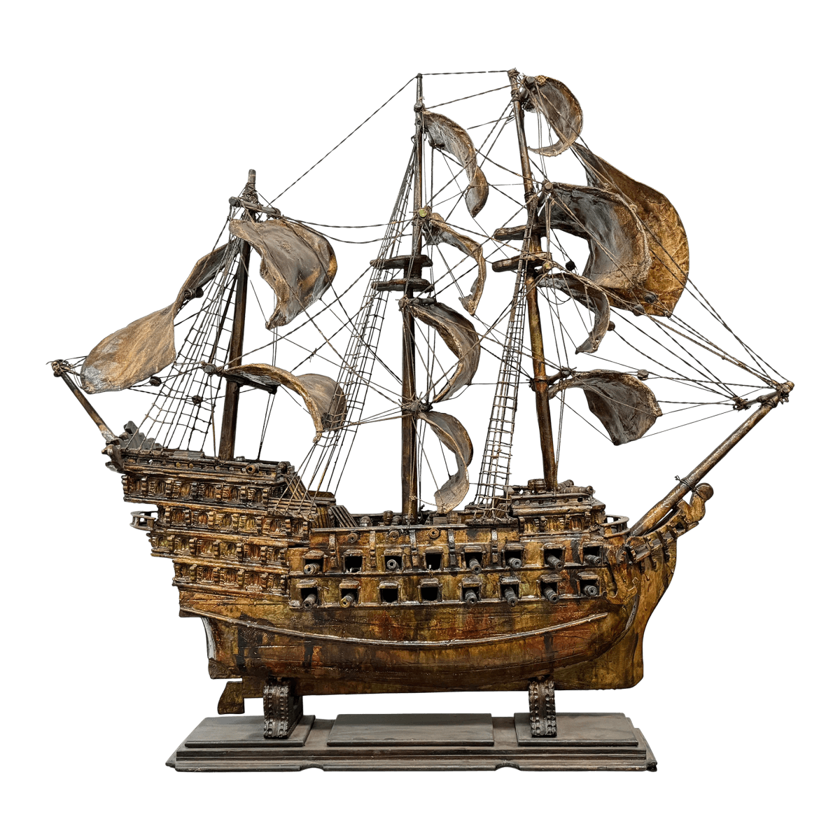 18th Century Wooden Sailing Ship Model - Thumbnail 2