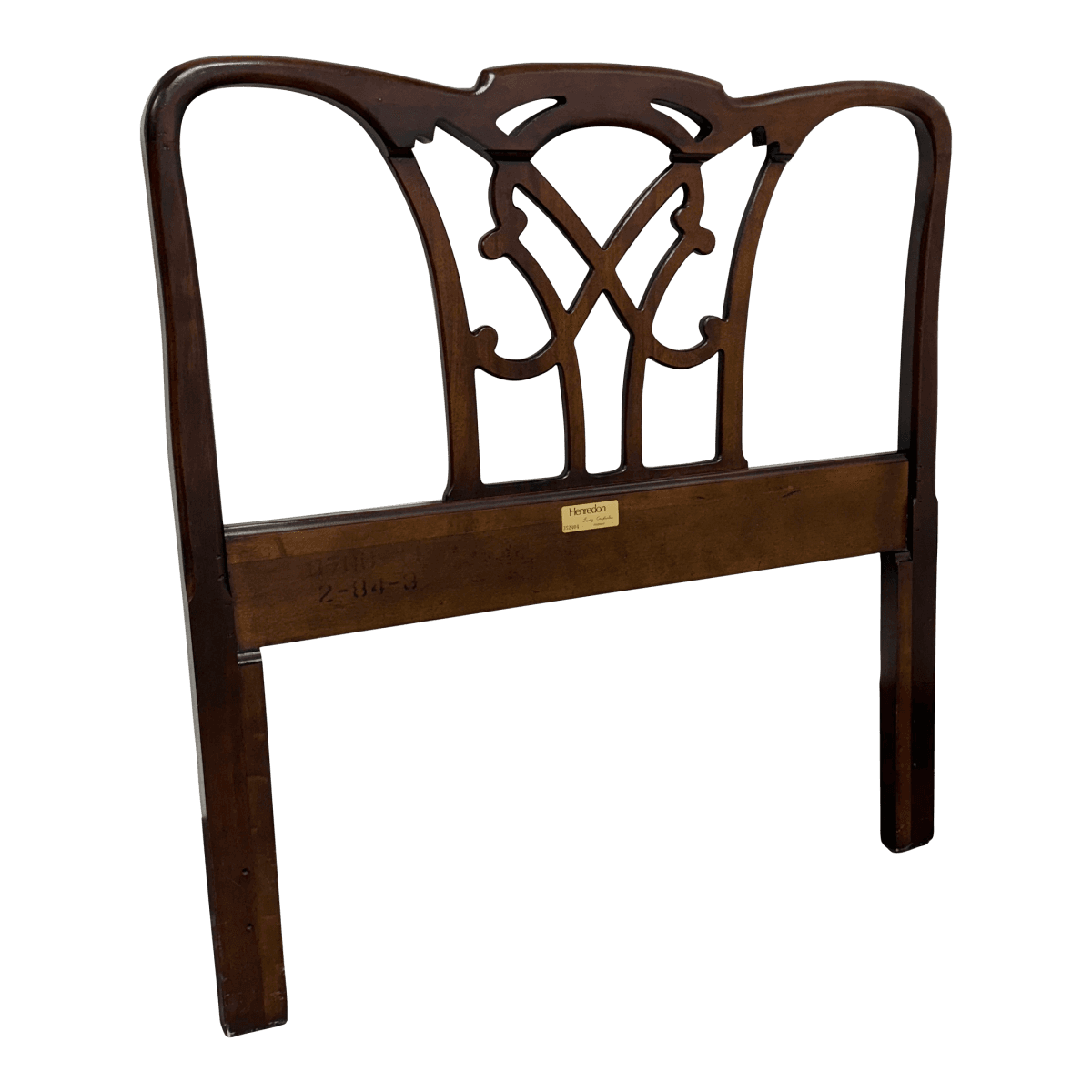 Twin Size Henredon Chippendale Mahogany Head Board - Thumbnail 2