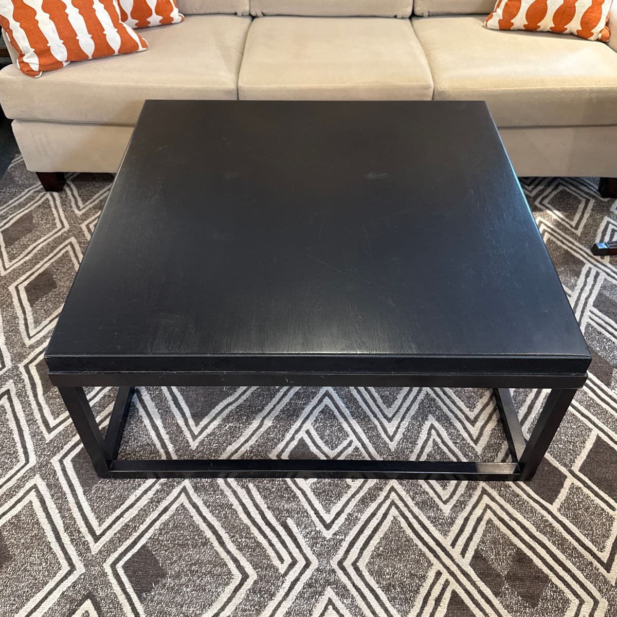 Contemporary Wood Plank Coffee Table + Steel Frame - Thumbnail 6