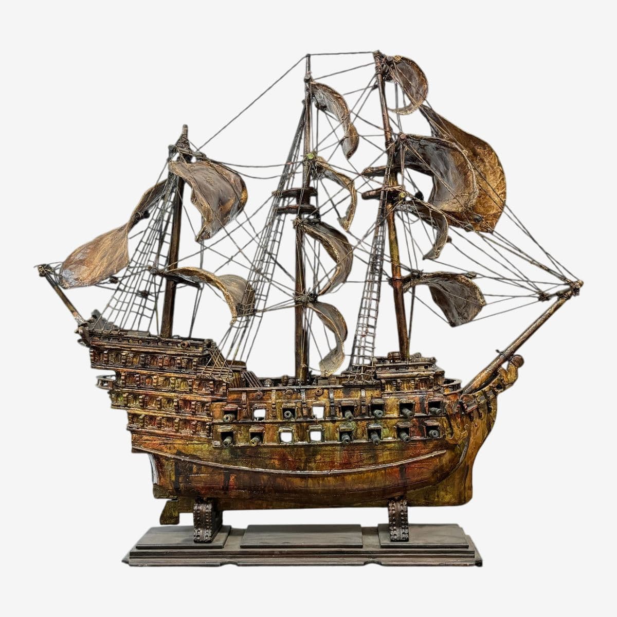 18th Century Wooden Sailing Ship Model - Image 1