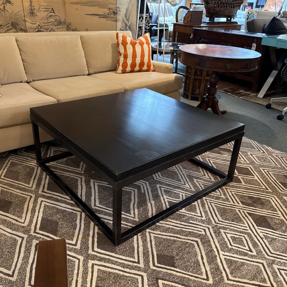 Contemporary Wood Plank Coffee Table + Steel Frame - Thumbnail 5