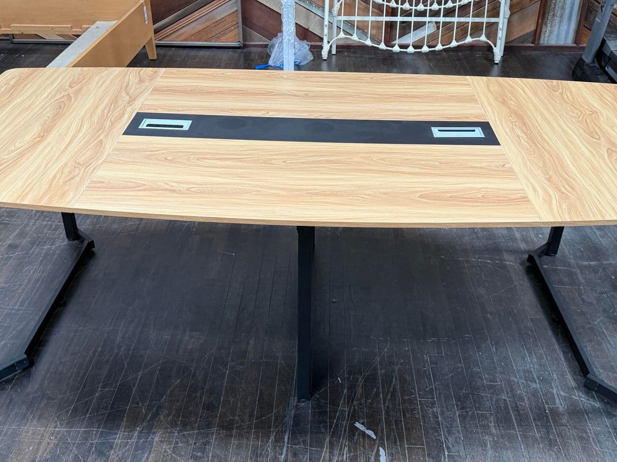 Tribesigns Modern Boat Shaped Rectangular Meeting Table - Thumbnail 7