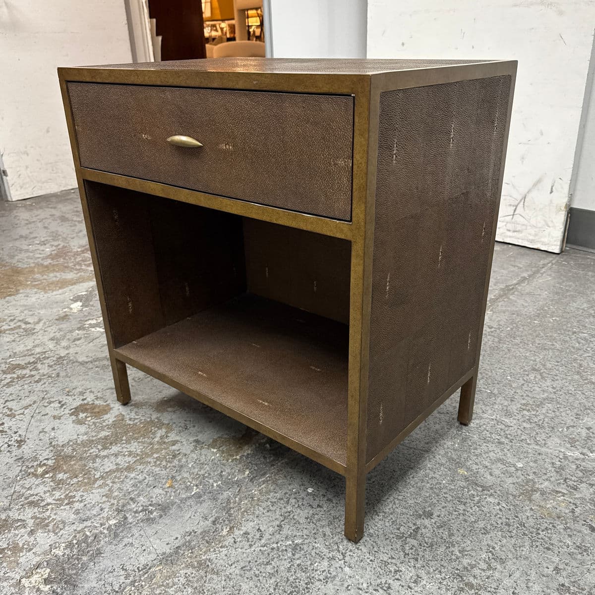 Julian Chichester Gilbert Faux Shagreen Nightstand - Thumbnail 5