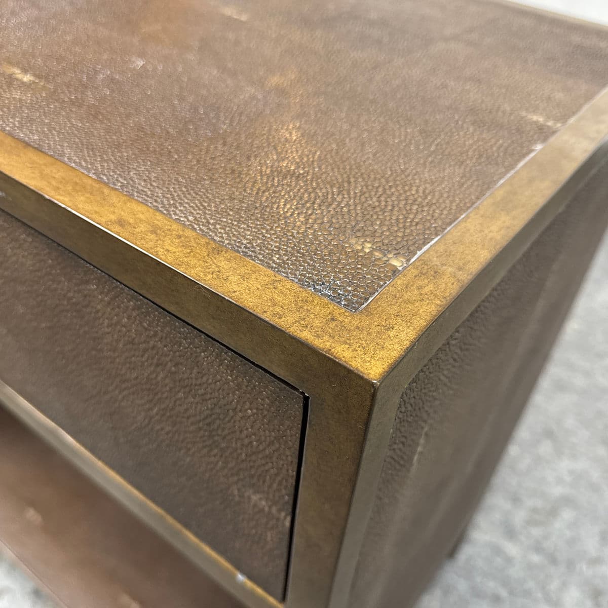 Julian Chichester Gilbert Faux Shagreen Nightstand - Thumbnail 12