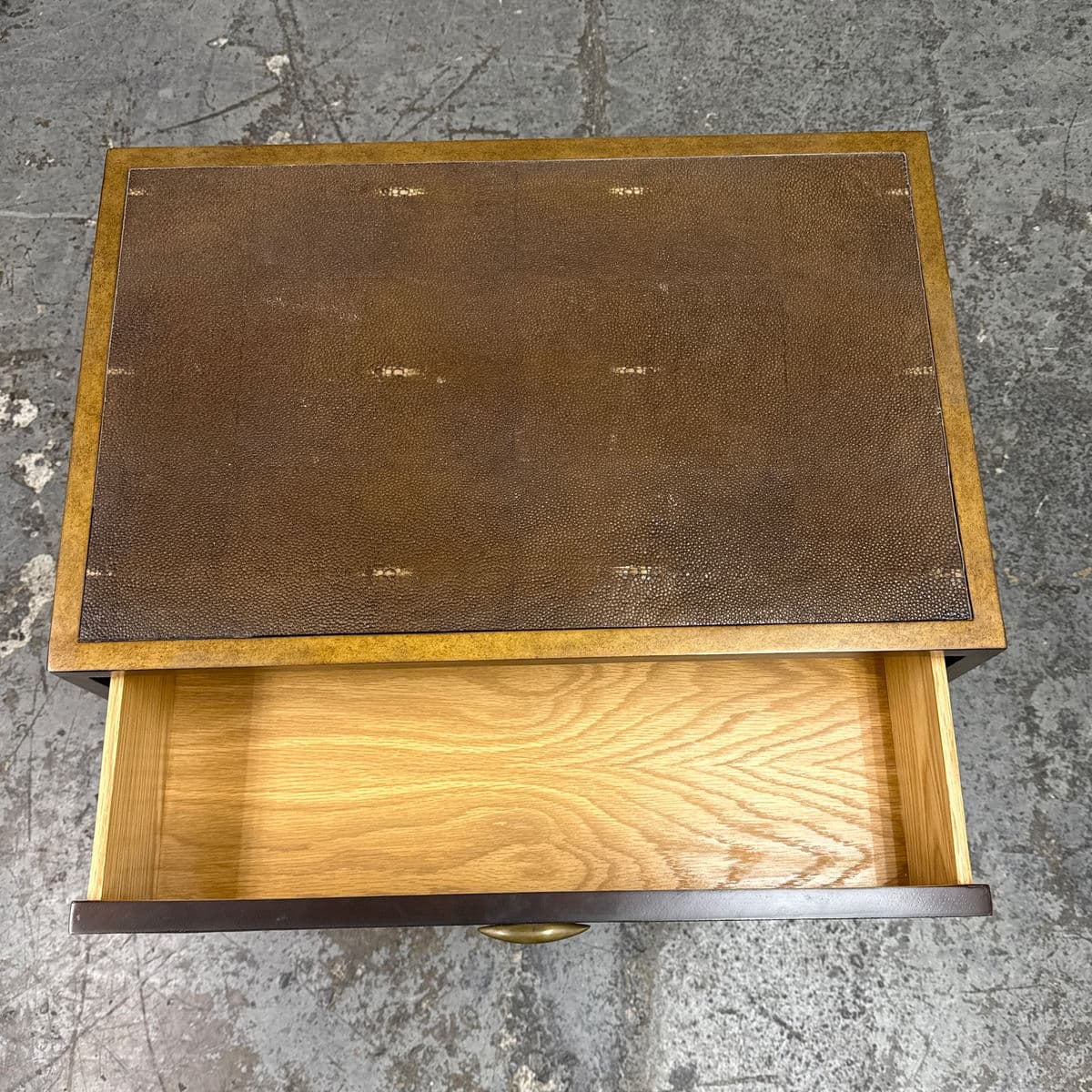 Julian Chichester Gilbert Faux Shagreen Nightstand - Thumbnail 8