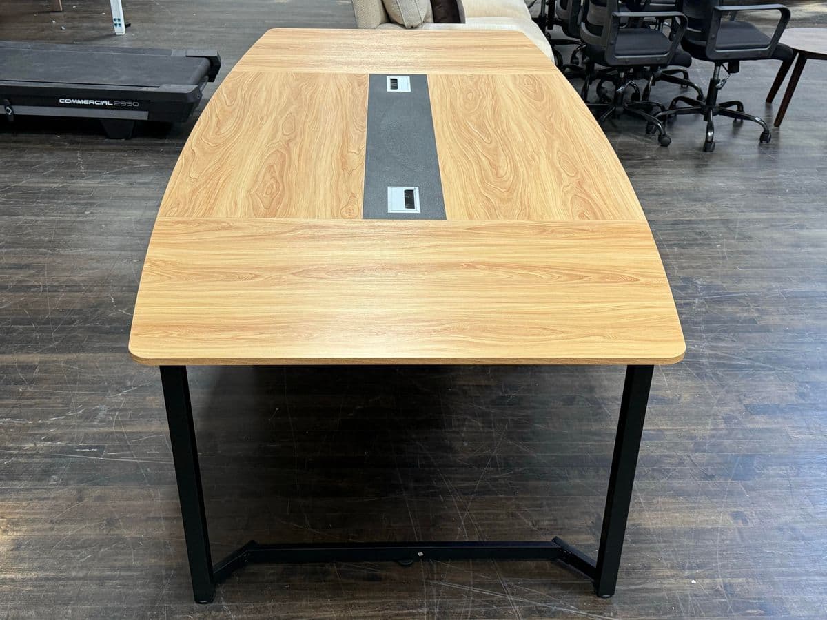 Tribesigns Modern Boat Shaped Rectangular Meeting Table - Thumbnail 9