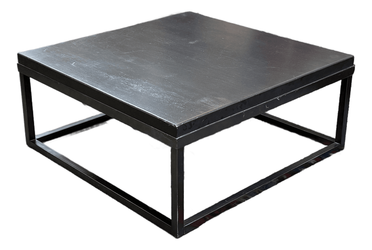 Contemporary Wood Plank Coffee Table + Steel Frame - Thumbnail 2