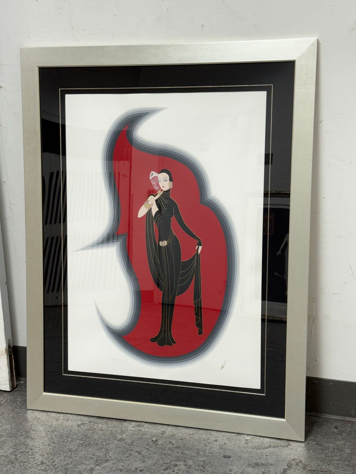 Circa 1990 Erté "Crystal Mask" Serigraph, Framed - Thumbnail 3