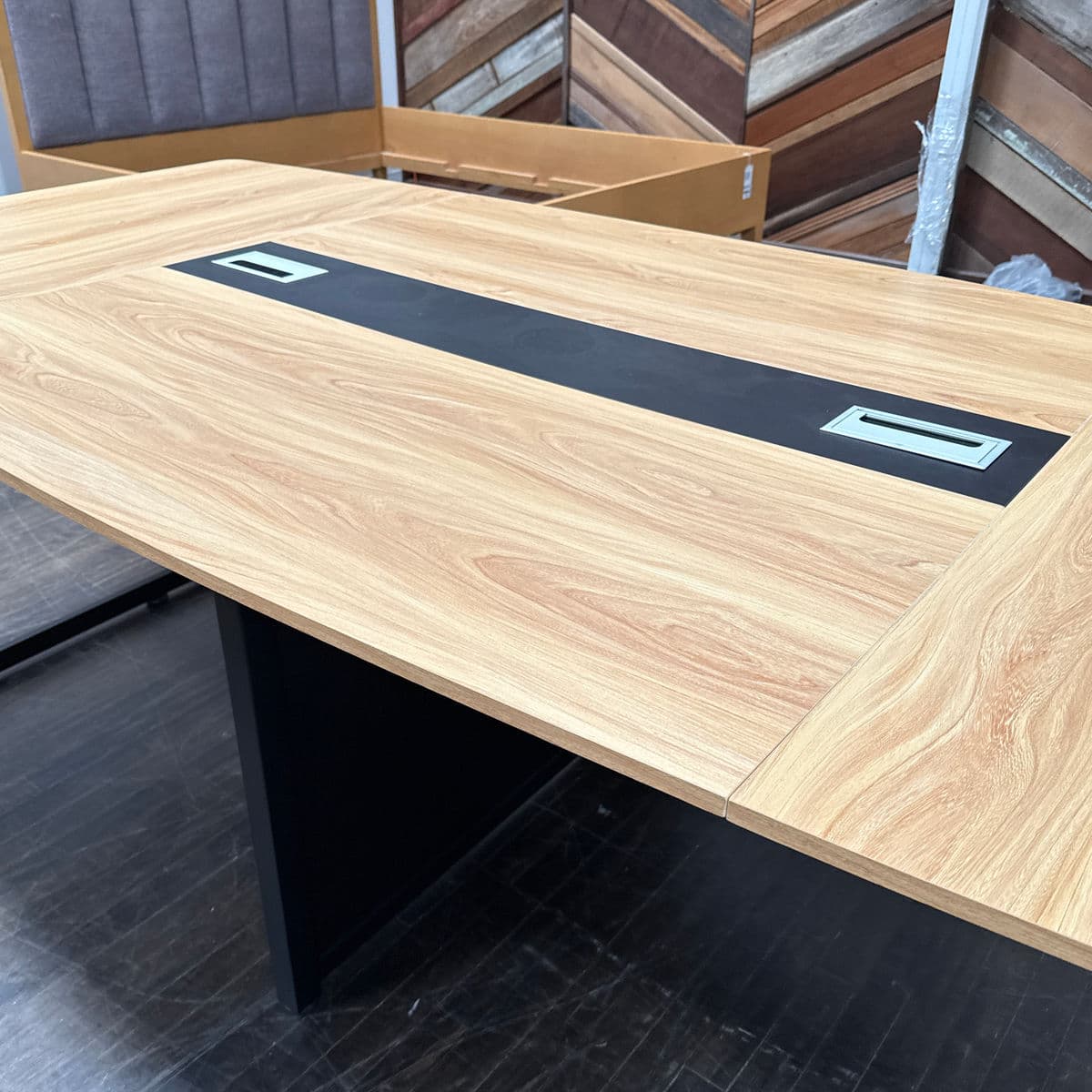 Tribesigns Modern Boat Shaped Rectangular Meeting Table - Thumbnail 13