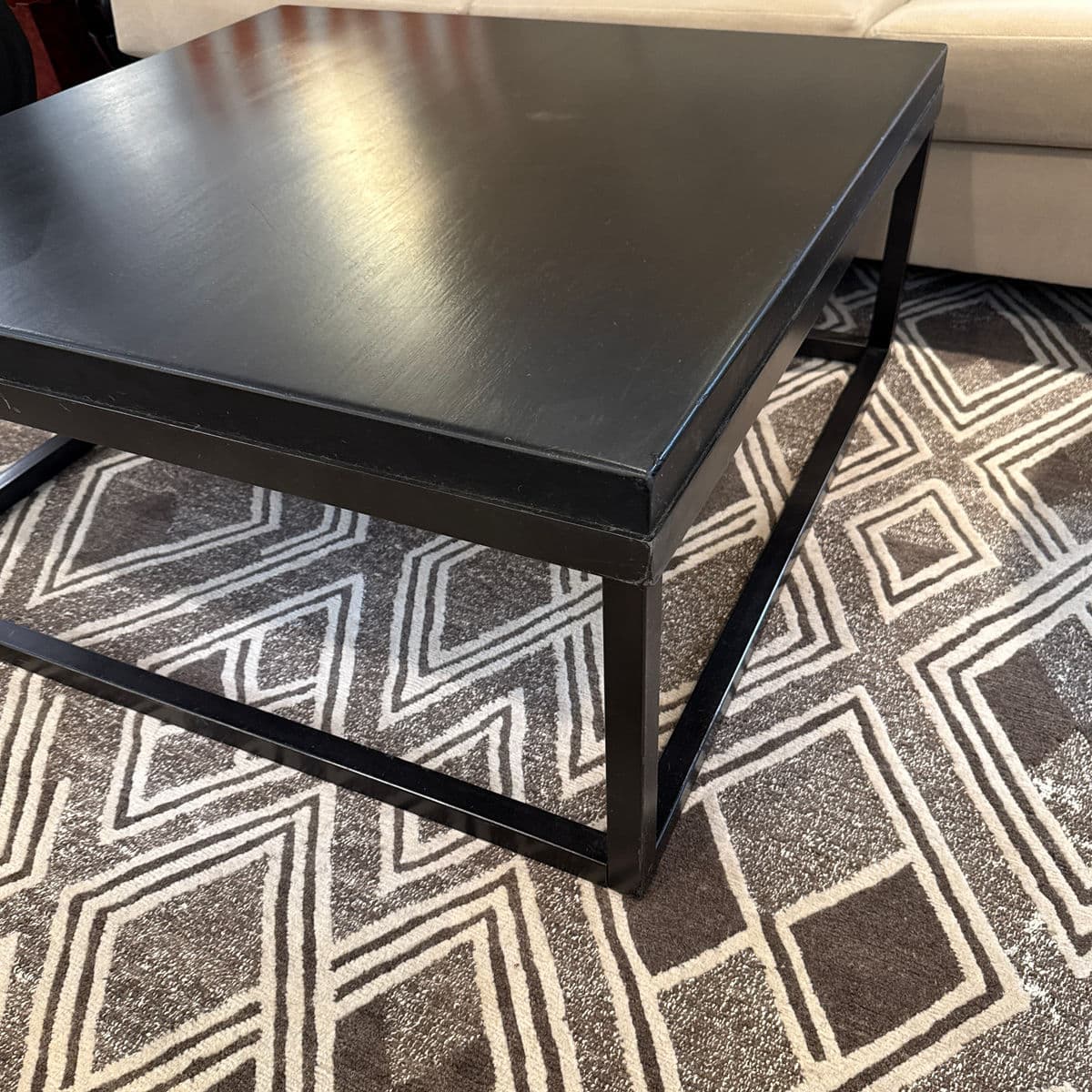 Contemporary Wood Plank Coffee Table + Steel Frame - Thumbnail 11