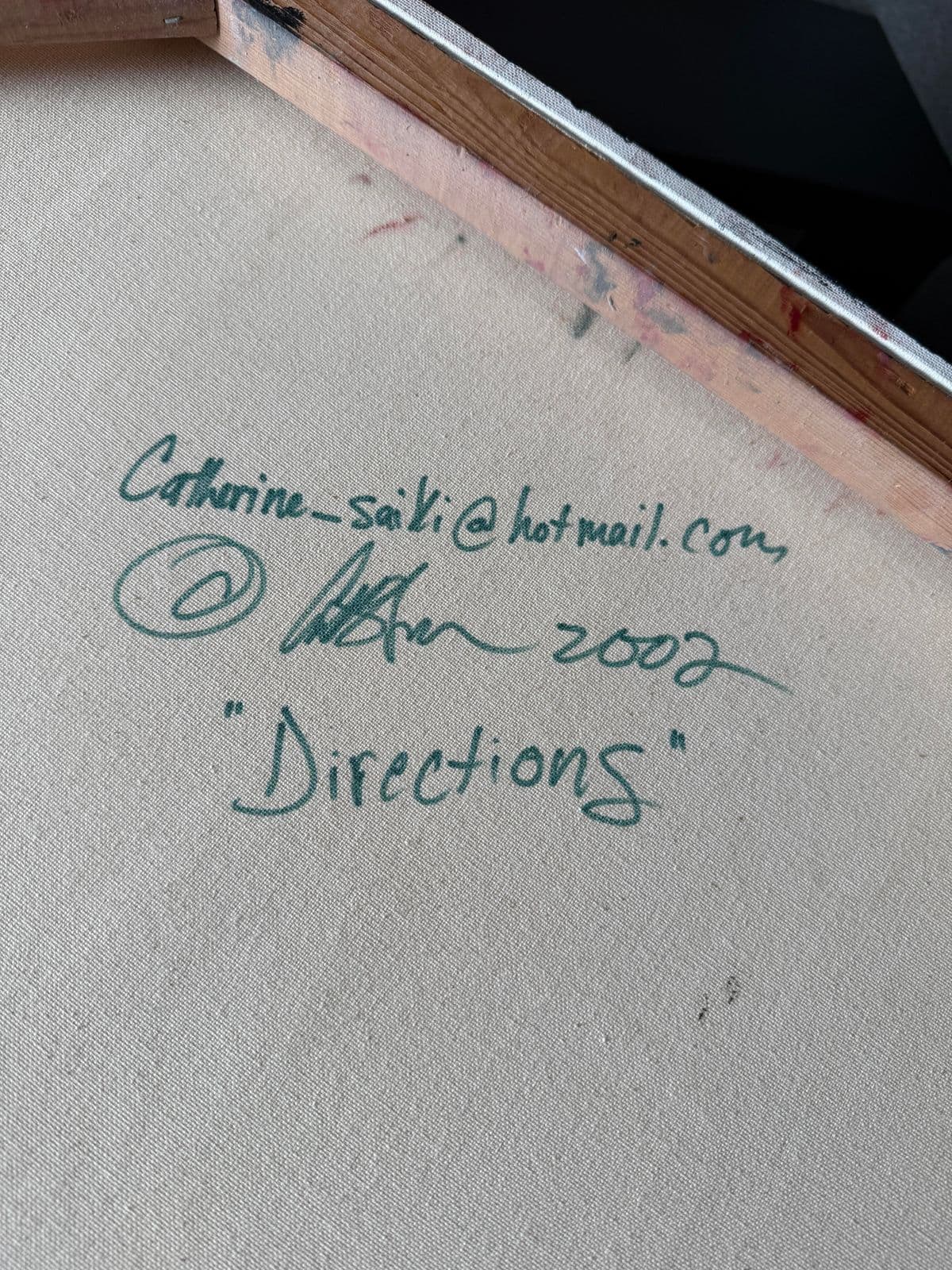 Circa 2002 Catherine Saiki "Directions I" Original Painting, Signed - Thumbnail 11