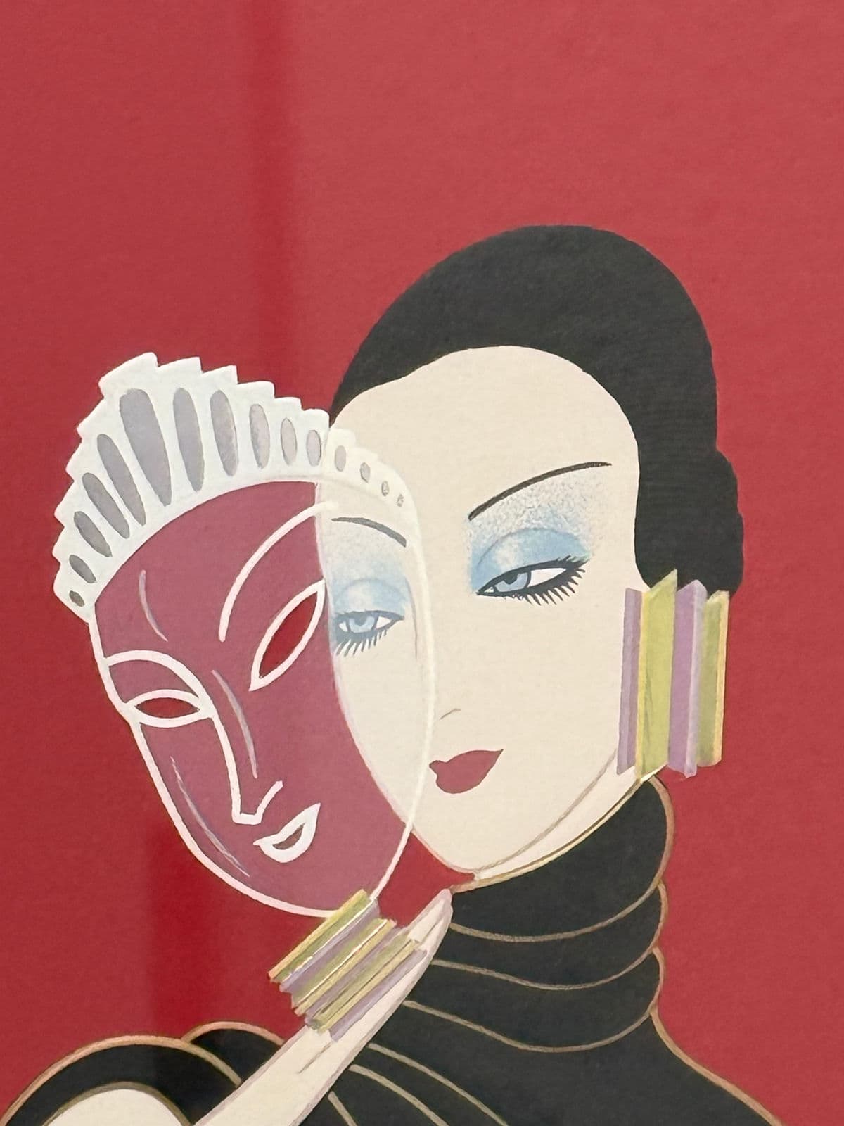 Circa 1990 Erté "Crystal Mask" Serigraph, Framed - Thumbnail 7