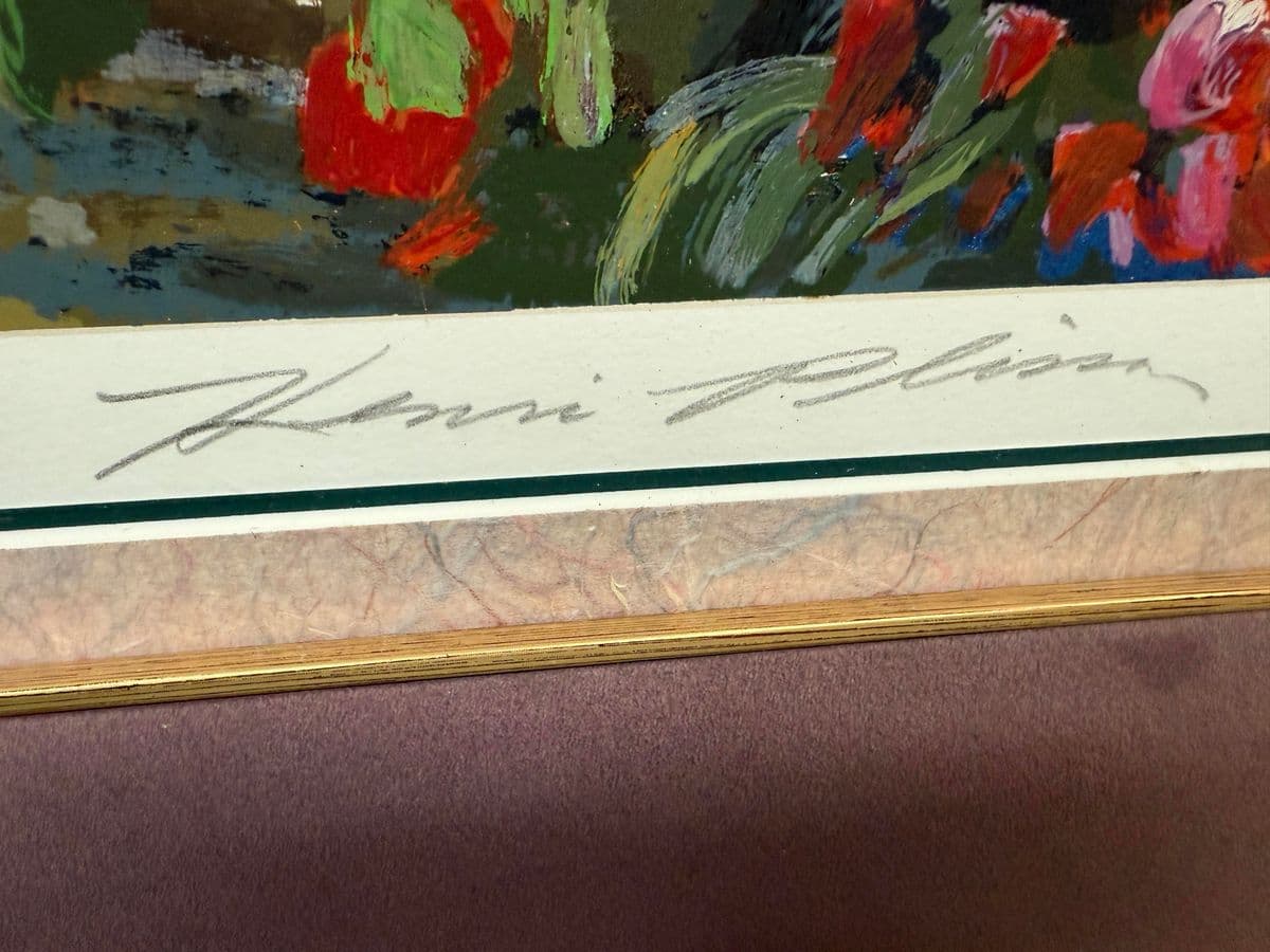 Henri Plisson "British Garden" Limited Edition 74 of 300 Lithograph , Signed + Framed - Thumbnail 5