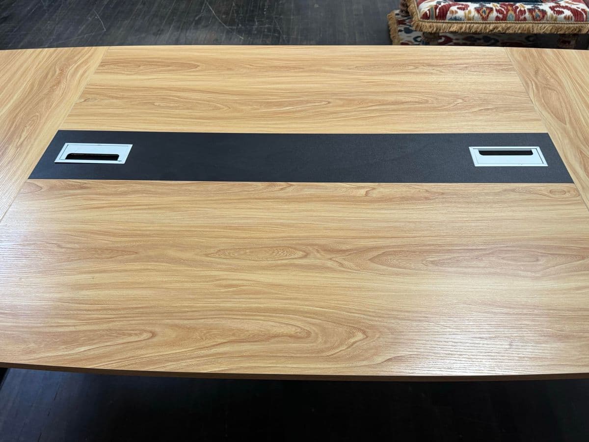 Tribesigns Modern Boat Shaped Rectangular Meeting Table - Thumbnail 6