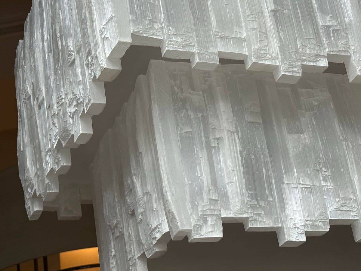 Two Tiered Design Selenite Chandelier - Thumbnail 10