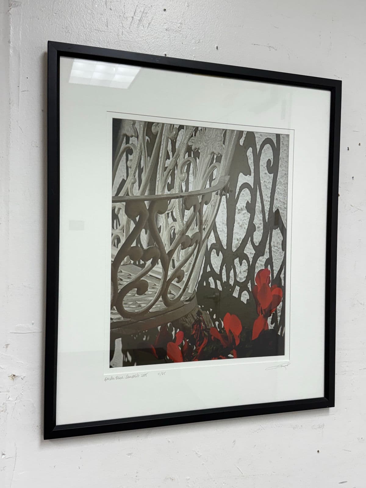 Circa 2005 Ravi Anand "Garden Bench, Sausalito" Framed Photograph Edition 11 of 15 - Thumbnail 4