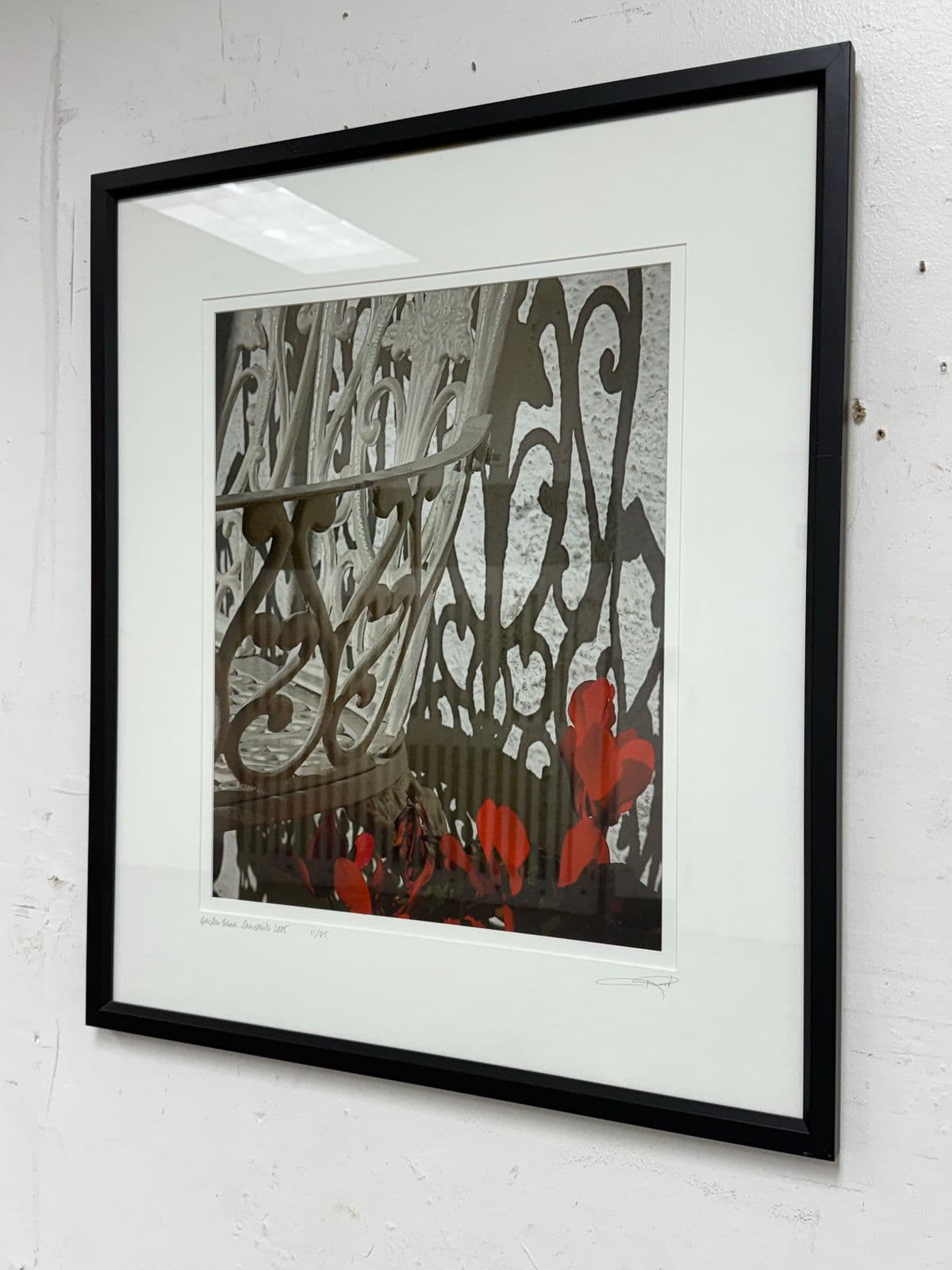 Circa 2005 Ravi Anand "Garden Bench, Sausalito" Framed Photograph Edition 11 of 15 - Thumbnail 3