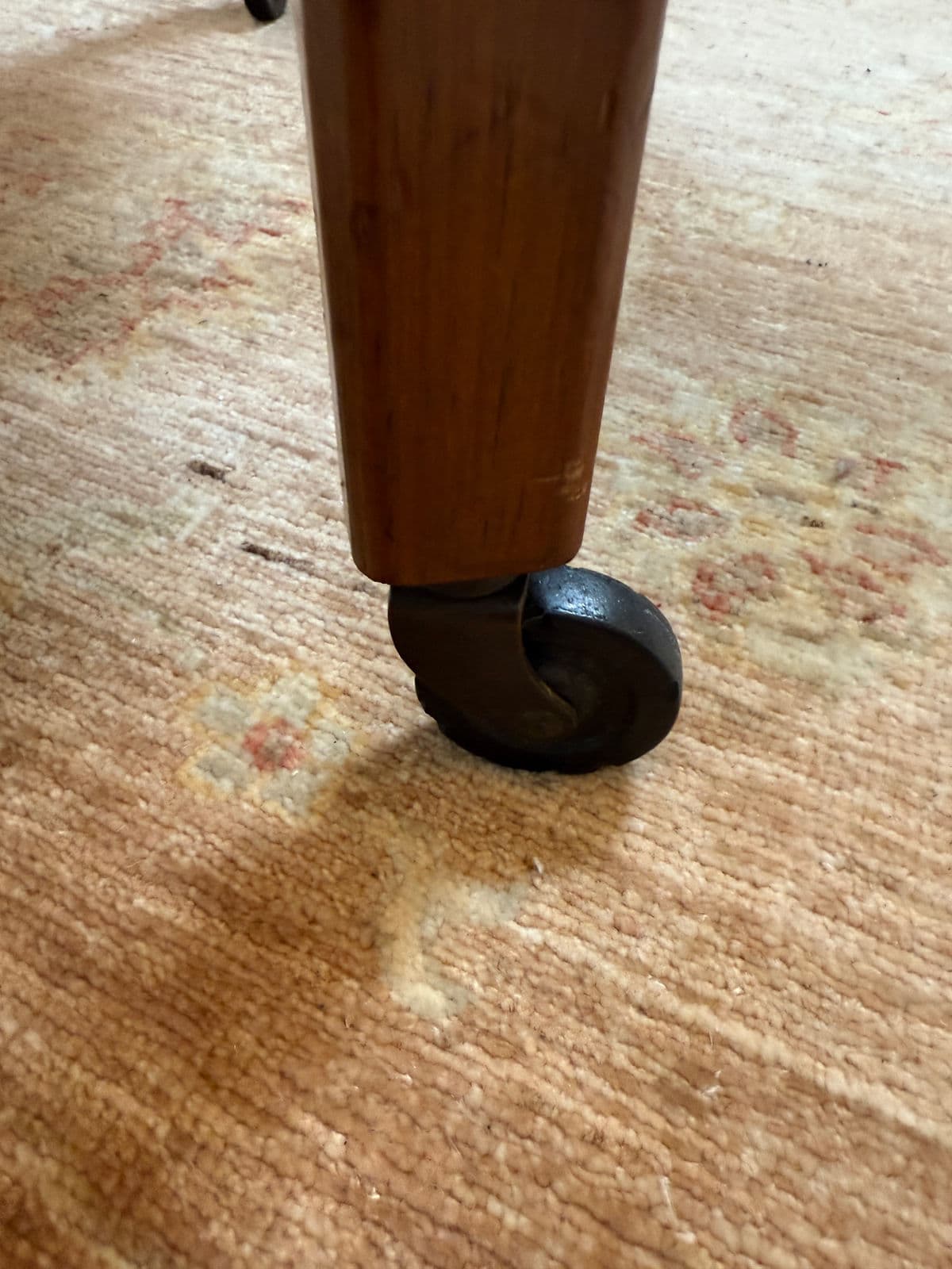 Antique Hand Carved Wooden Drink Cart - Thumbnail 7