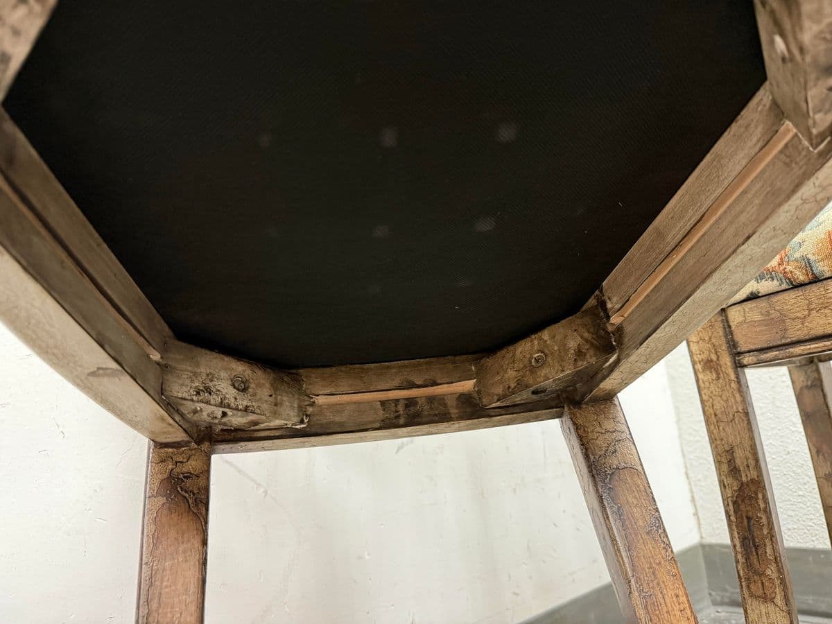 Custom Design Faux Finish Upholstered Counter Stools, Set of Three - Thumbnail 13