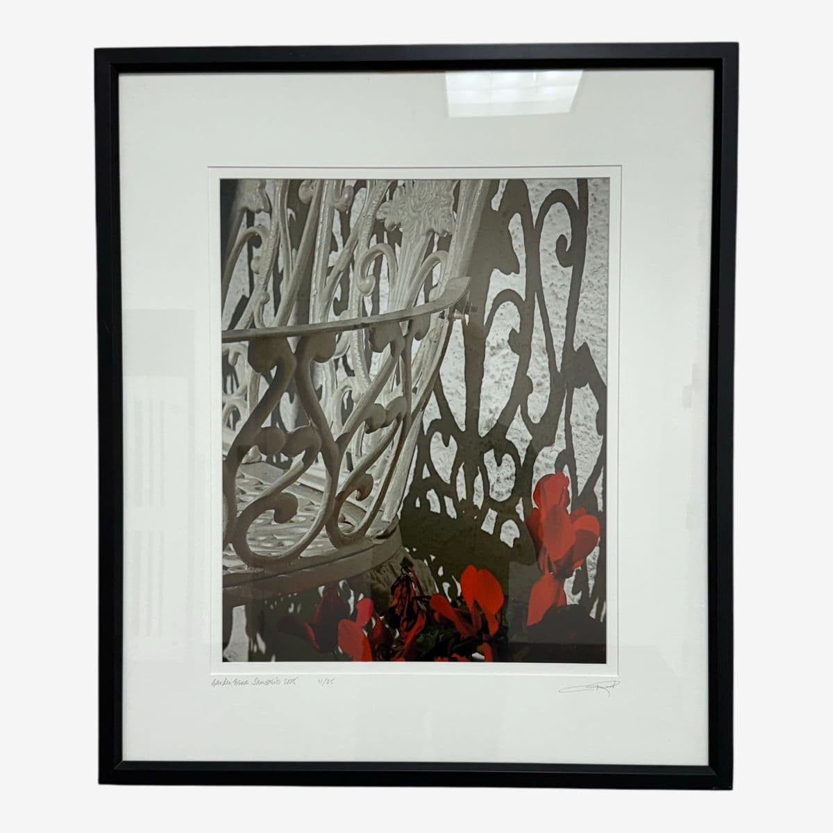 Circa 2005 Ravi Anand "Garden Bench, Sausalito" Framed Photograph Edition 11 of 15 - Image 1