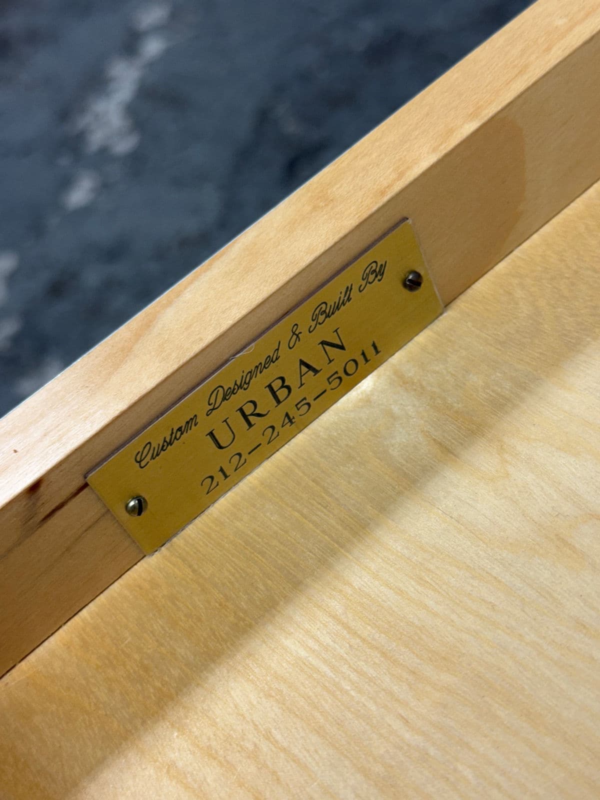 Urban Furniture Linen Wrapped End Table + Drawer - Thumbnail 7