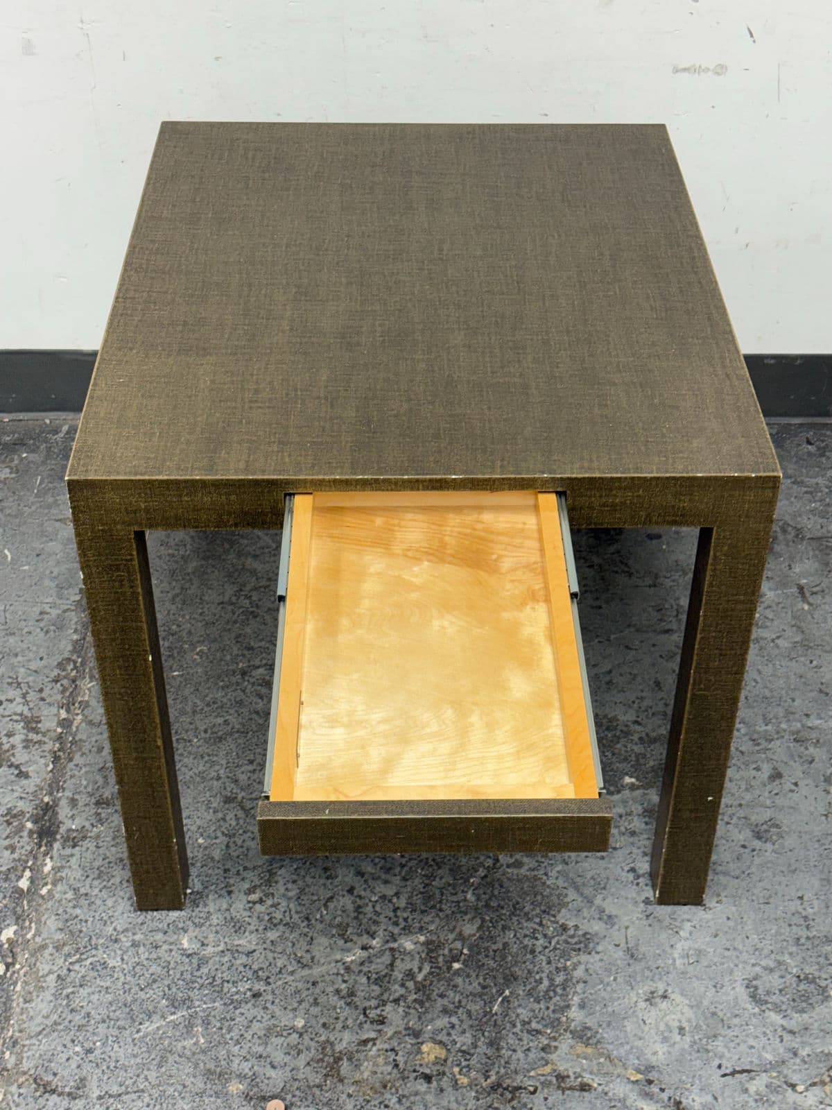 Urban Furniture Linen Wrapped End Table + Drawer - Thumbnail 10