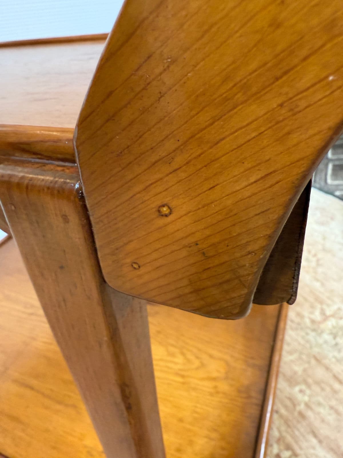 Antique Hand Carved Wooden Drink Cart - Thumbnail 8