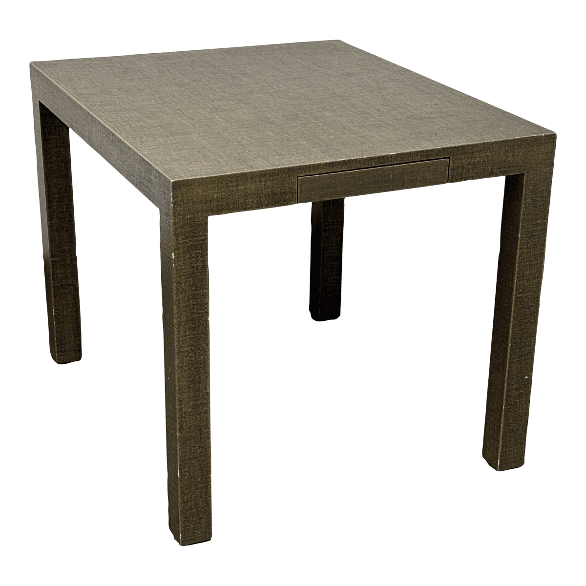 Urban Furniture Linen Wrapped End Table + Drawer - Thumbnail 2