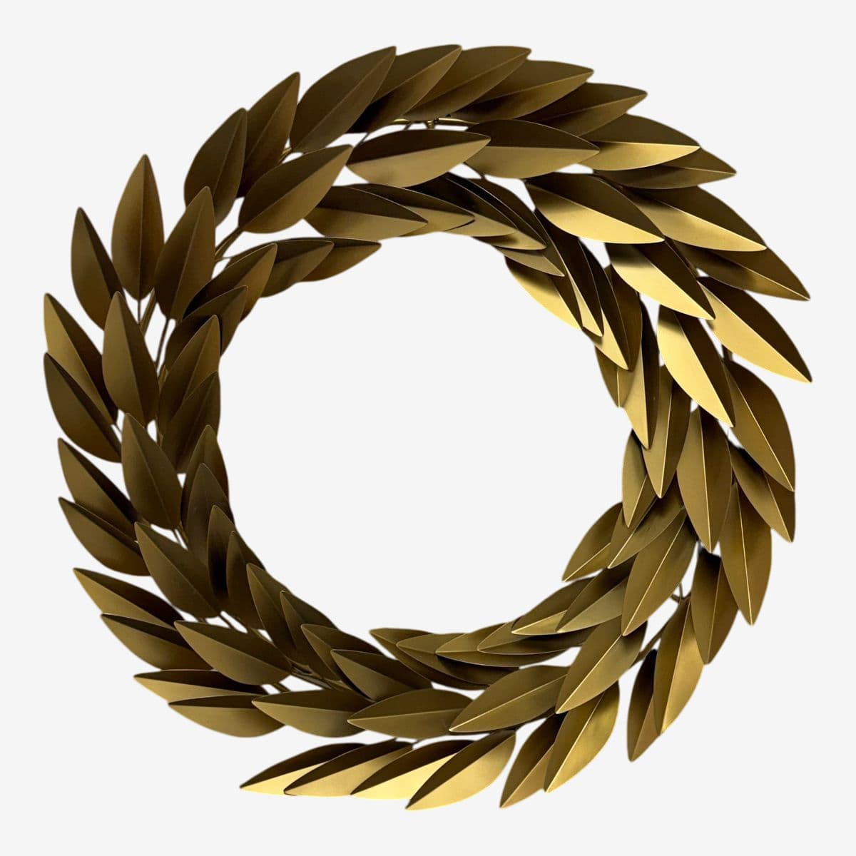 Restoration Hardware Brass Laurel Leaf Wreath, Medium - Image 1