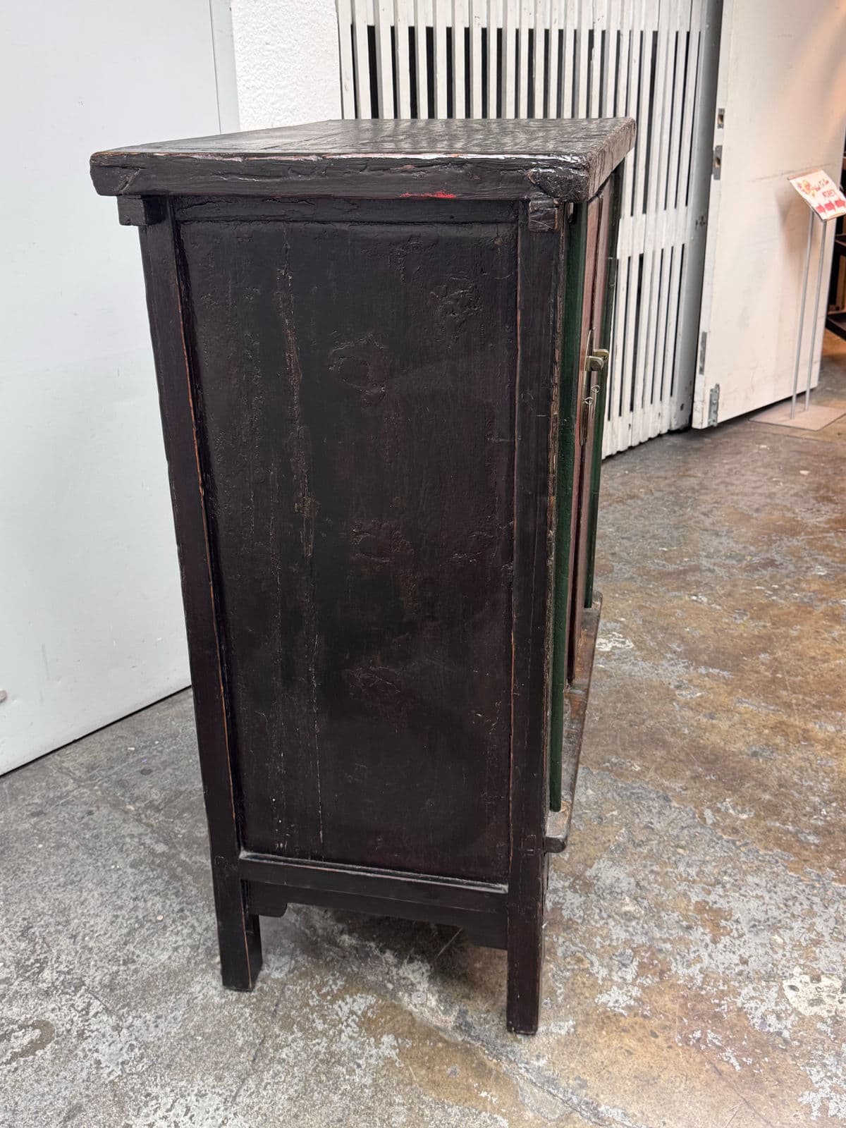 Antique Chinese Lacquered Two Door Cabinet - Thumbnail 8