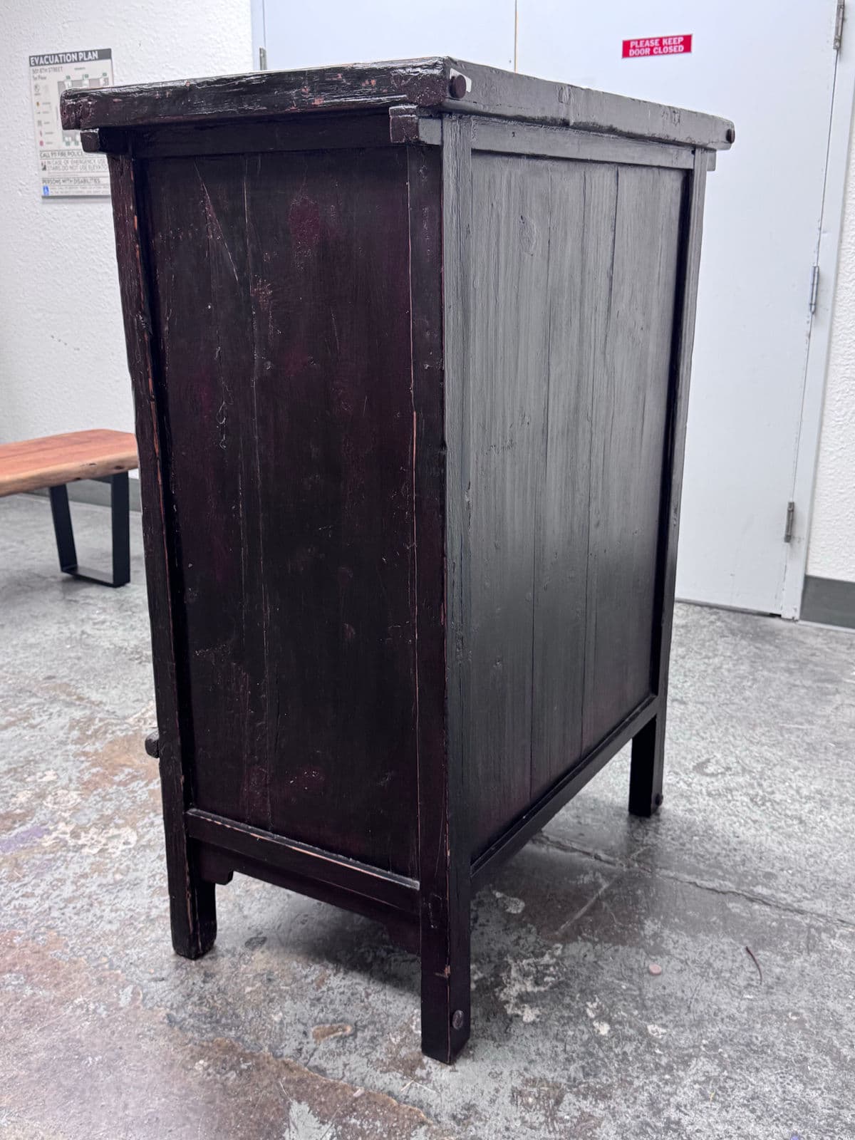 Antique Chinese Lacquered Two Door Cabinet - Thumbnail 7