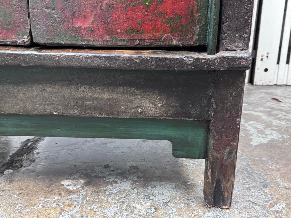 Antique Chinese Lacquered Two Door Cabinet - Thumbnail 13