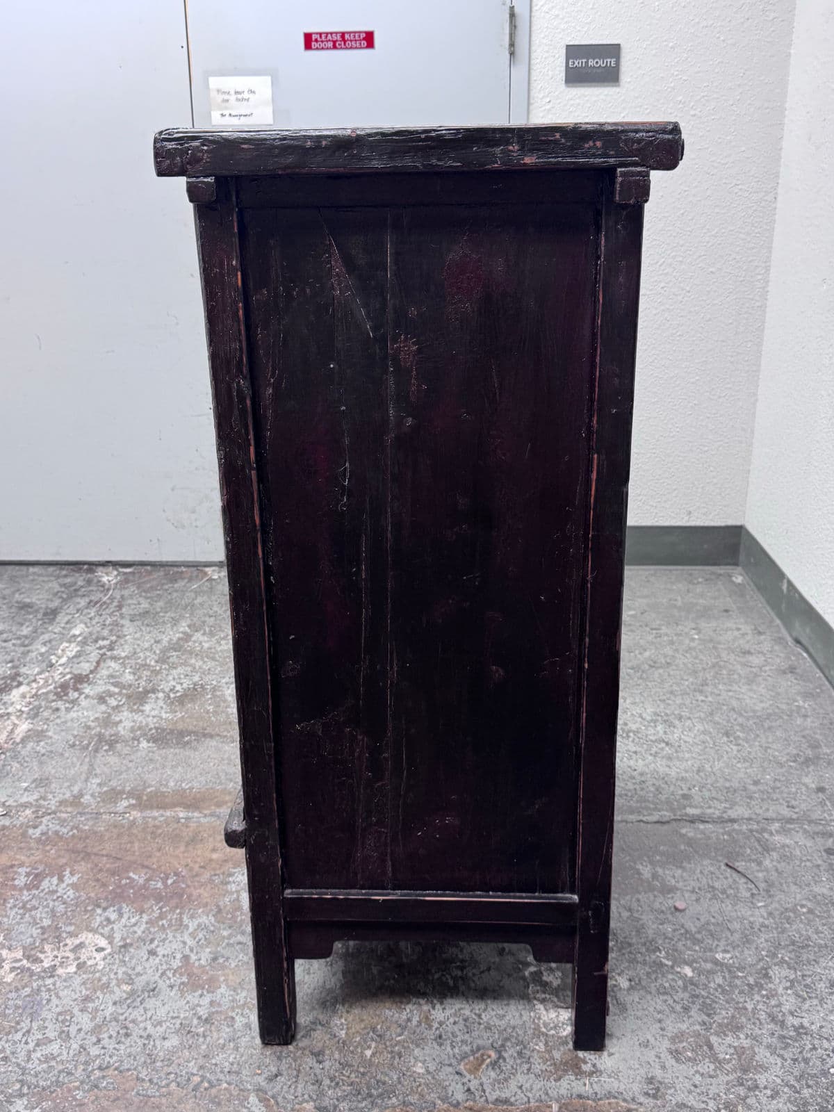 Antique Chinese Lacquered Two Door Cabinet - Thumbnail 6