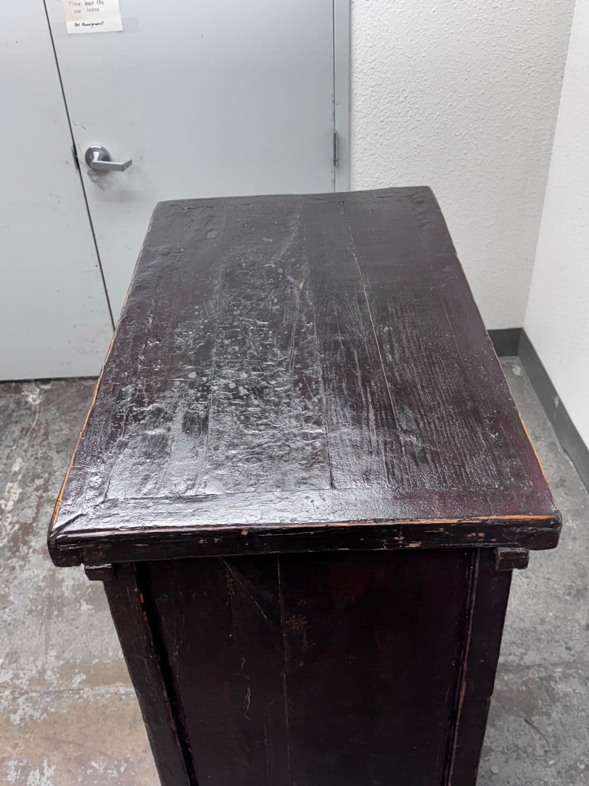 Antique Chinese Lacquered Two Door Cabinet - Thumbnail 9