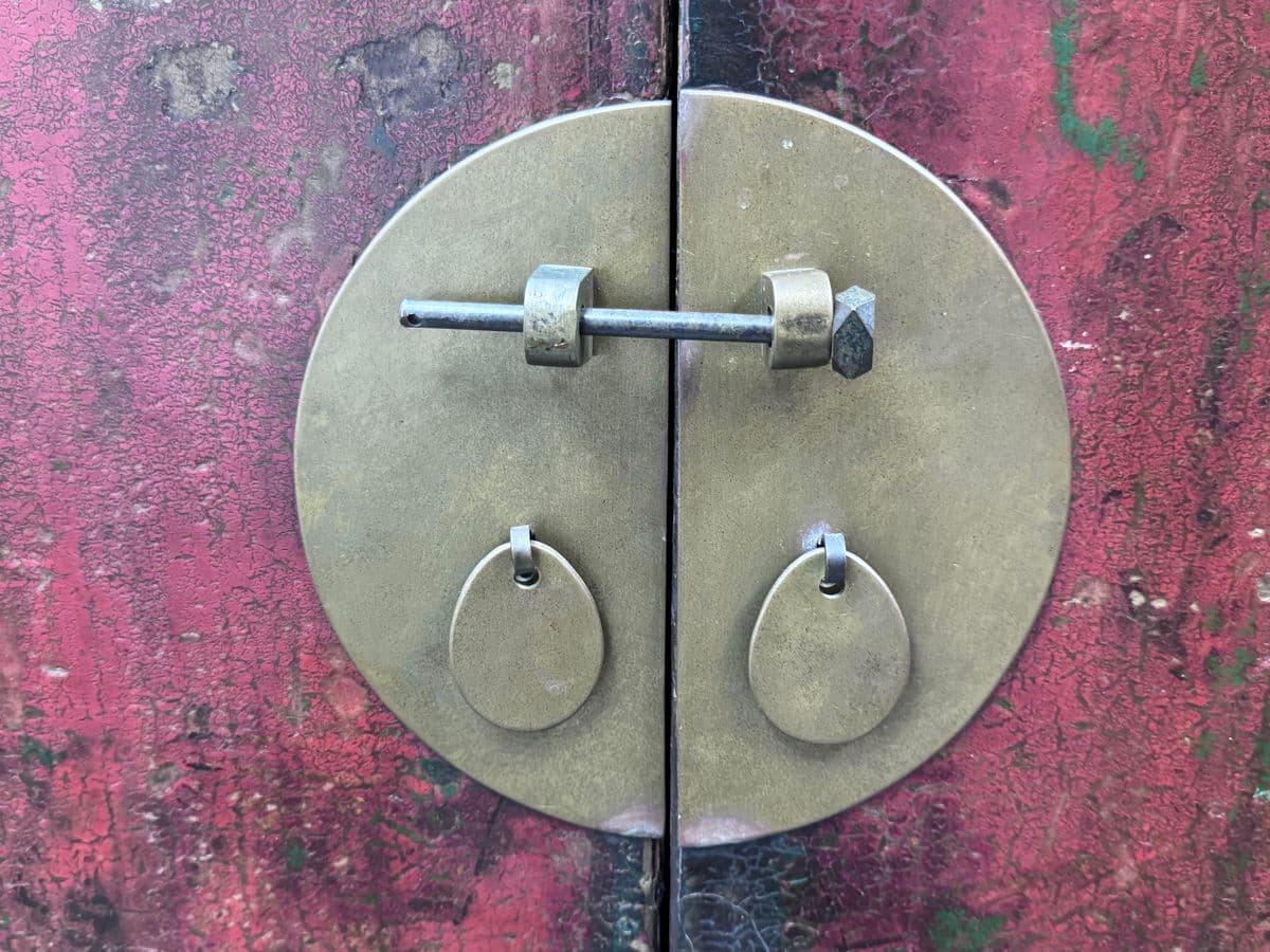 Antique Chinese Lacquered Two Door Cabinet - Thumbnail 12