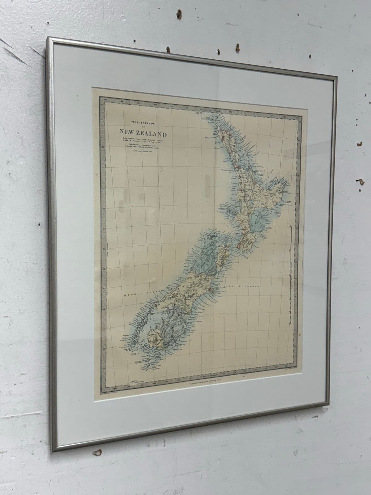 Custom Framed Antique Print of New Zealand - Thumbnail 3
