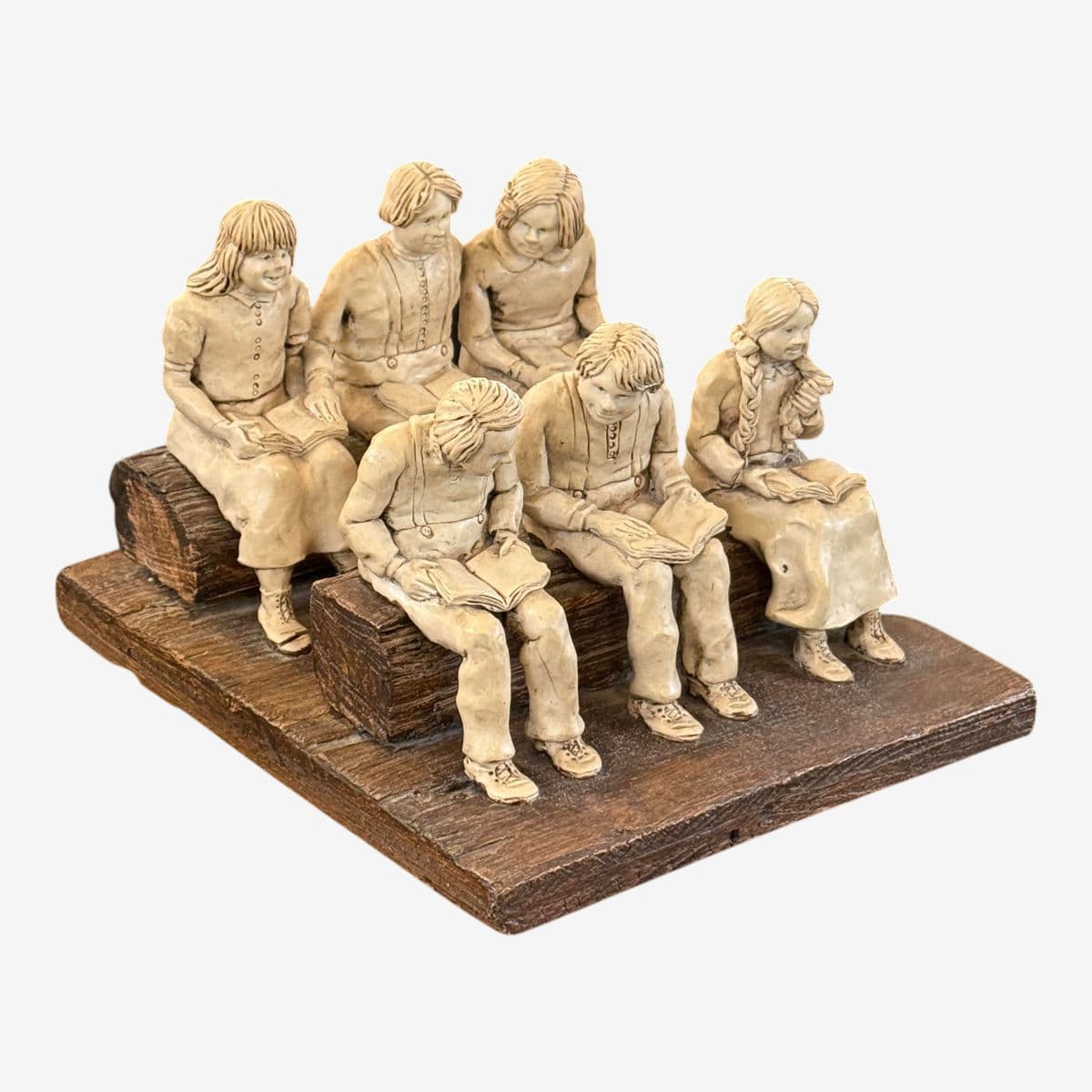 Circa 1990's Betty Difuntorum "Study Time" Resin Sculpture - Image 1