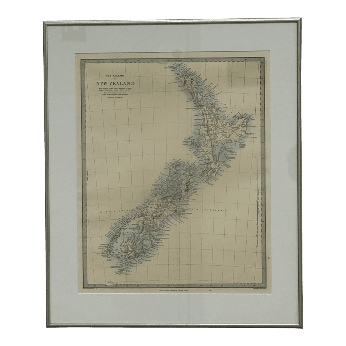 Custom Framed Antique Print of New Zealand - Thumbnail 2