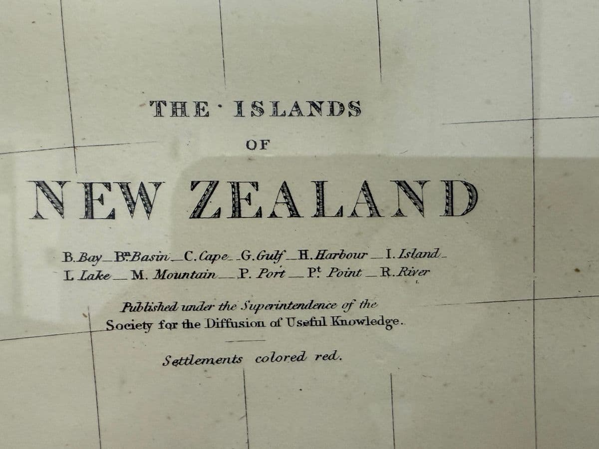 Custom Framed Antique Print of New Zealand - Thumbnail 5
