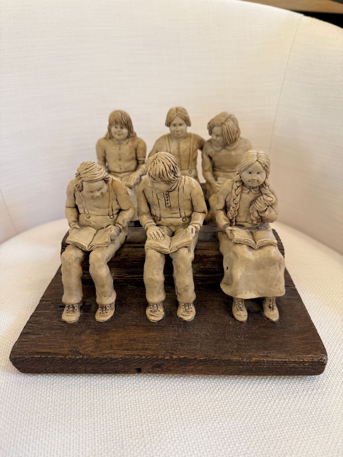 Circa 1990's Betty Difuntorum "Study Time" Resin Sculpture - Thumbnail 3